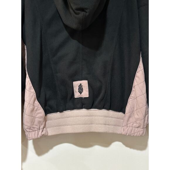 Free People Movement Snow Day Hoodie Black Beige Size XS NWOT Active Warm Comfy - Picture 13 of 15